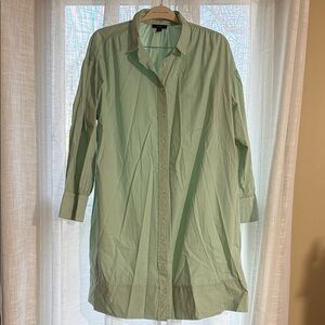 J. Crew Light Green Shirt Dress